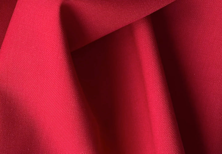 Delectable Candy Red Wool Twill Gabardine (Made in Italy)