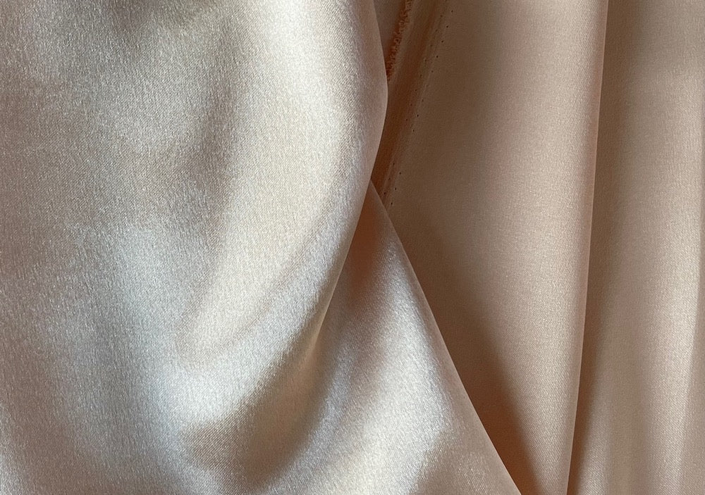 Deluxe Sparkling Champagne Polyester Crepe Back Satin