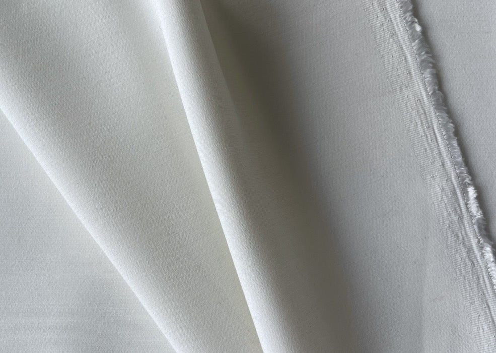 Matte Cool Alabaster Polyester Suiting (Made in Italy)