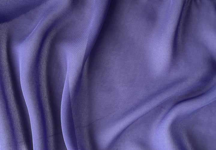 Semi-Sheer Glamorous Grape Polyester Chiffon