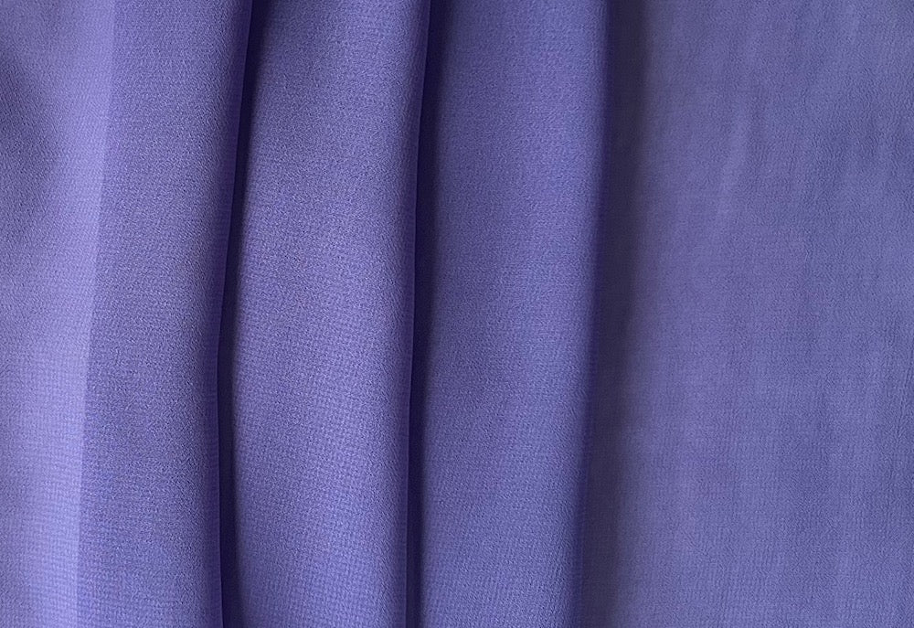 Semi-Sheer Glamorous Grape Polyester Chiffon