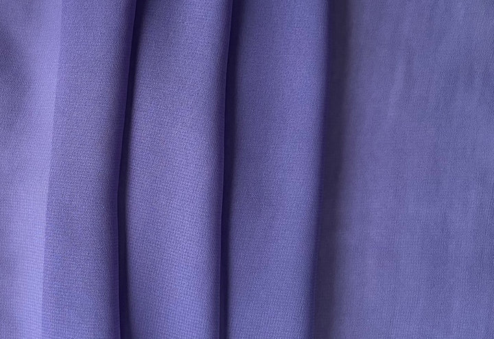 Semi-Sheer Glamorous Grape Polyester Chiffon