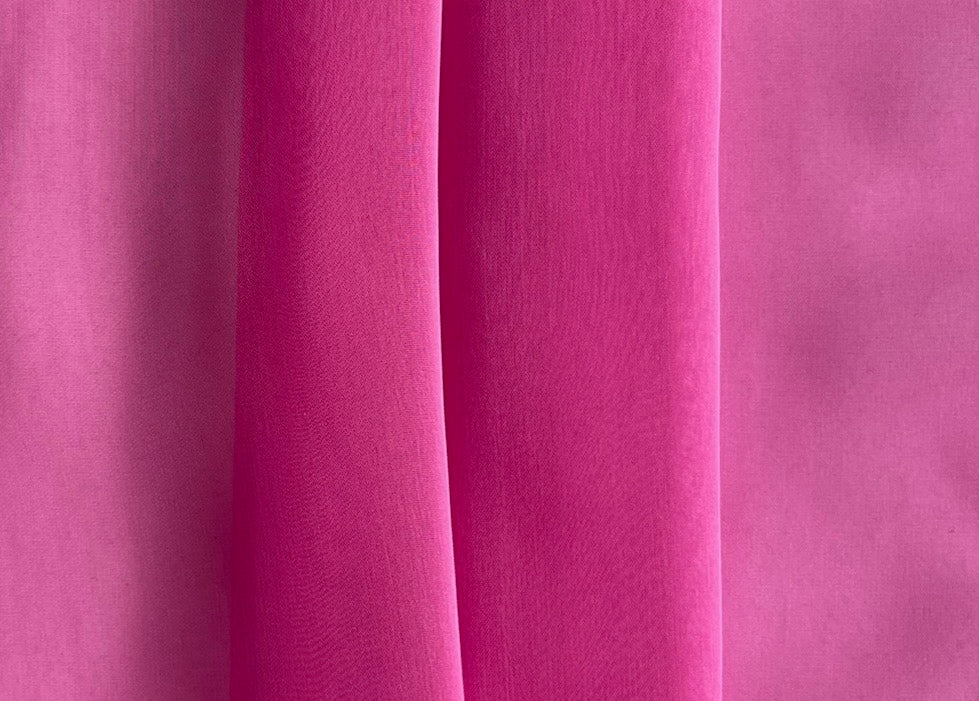 Semi-Sheer Cosmic Carnation Pink Polyester Chiffon