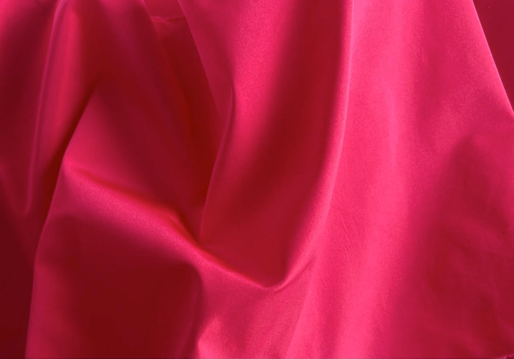 Exquisite Saturated Raspberry Polyester Taffeta (Made in Italy)