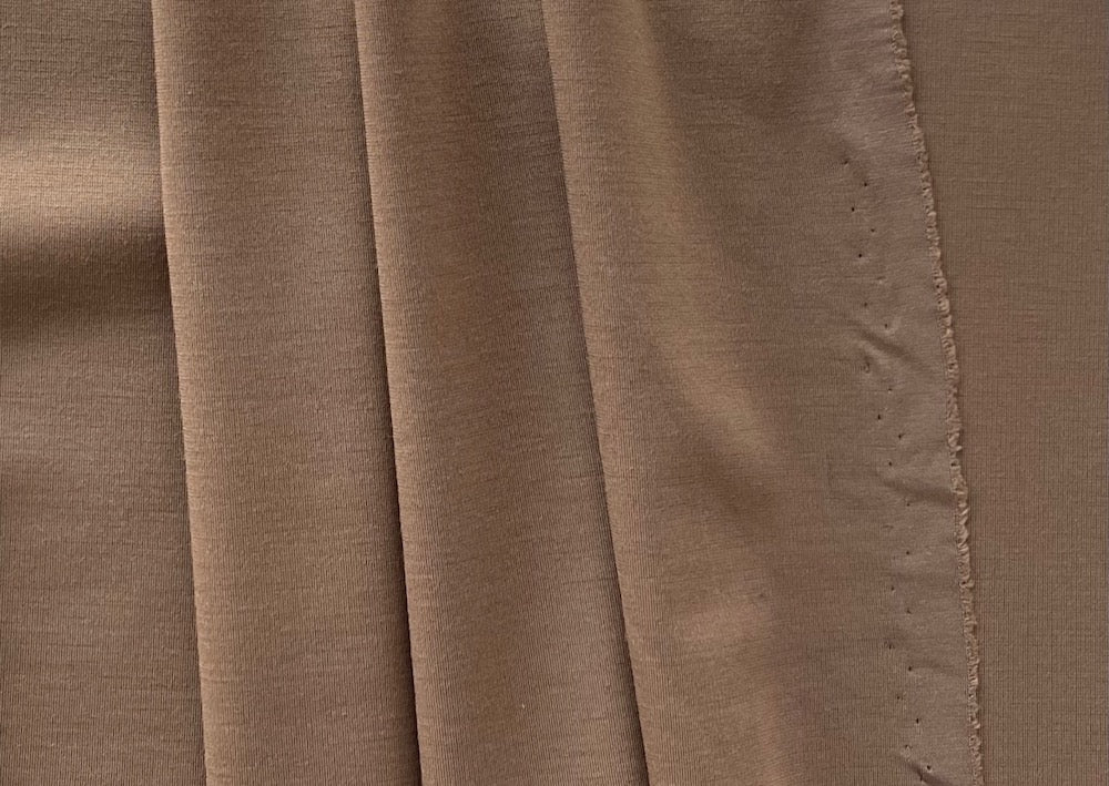 High-End Café au Lait Rayon Viscose Ponte Double-Knit (Made in Italy)