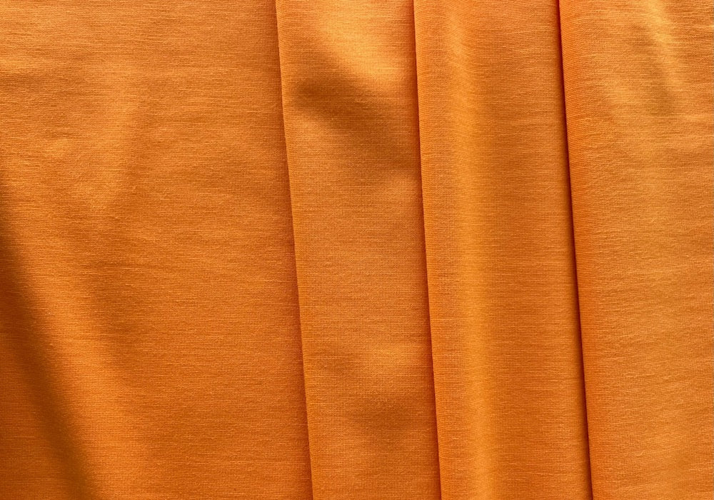High-End Ripe Cantaloupe Rayon Viscose Ponte Double-Knit (Made in Italy)