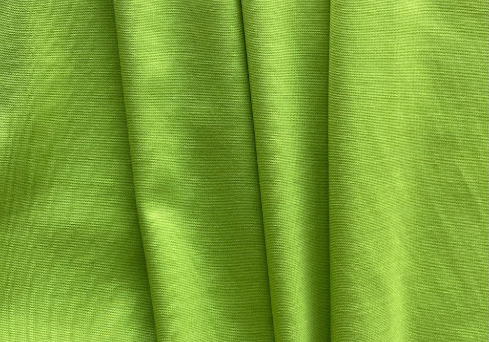 High-End Spring Bud Green Rayon Viscose Ponte Double-Knit (Made in Italy)