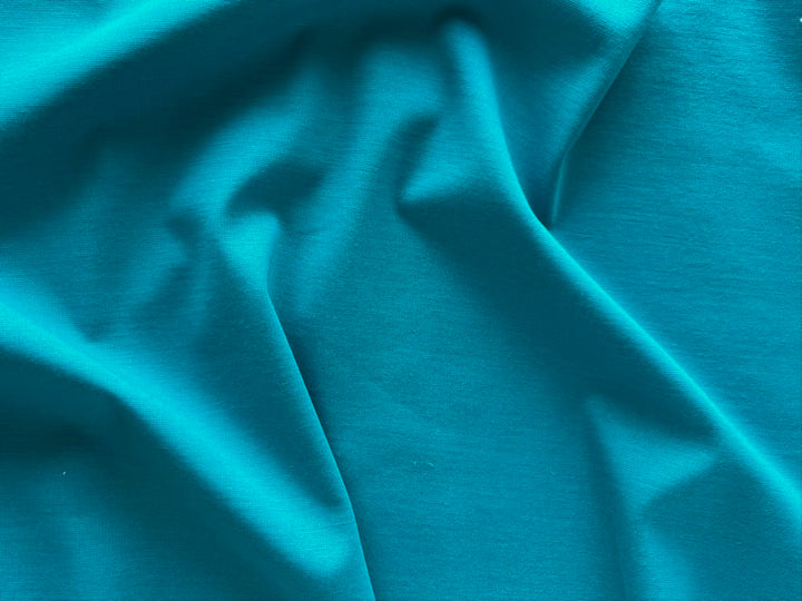 High-End Persian Turquoise Rayon Viscose Ponte Double-Knit (Made in Italy)