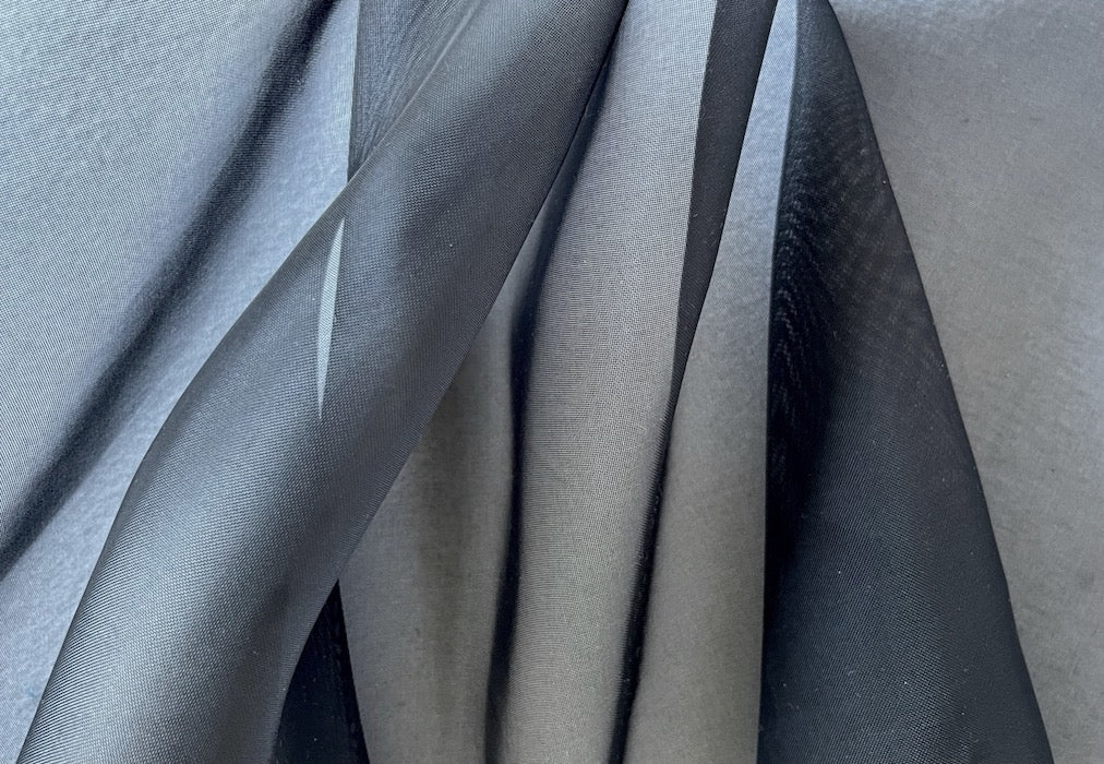 Sheer Chic Obsidian Polyester Organza (Made in Italy)