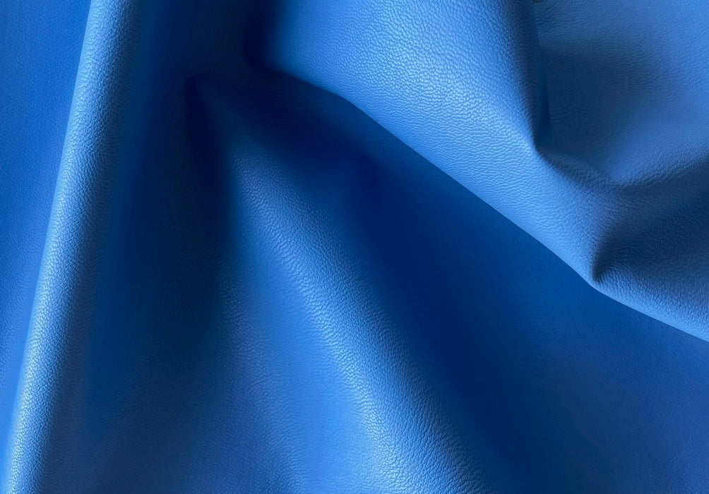 Higher End Electric Blue Polyester & Rayon Leatherette (Made in Italy)