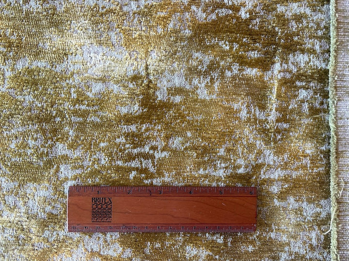High-End Mottled Bronzed Moss on Chanterelle Beige Velvet (Made in Turkey)