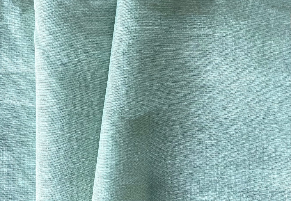Alberta Ferretti Semi-Sheer Delightfully Calm Sea Glass Green Linen (Made in Italy)