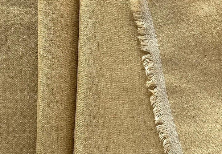 Ralph Lauren Herringbone Refined Burnished Wheat Linen (Made in Italy)