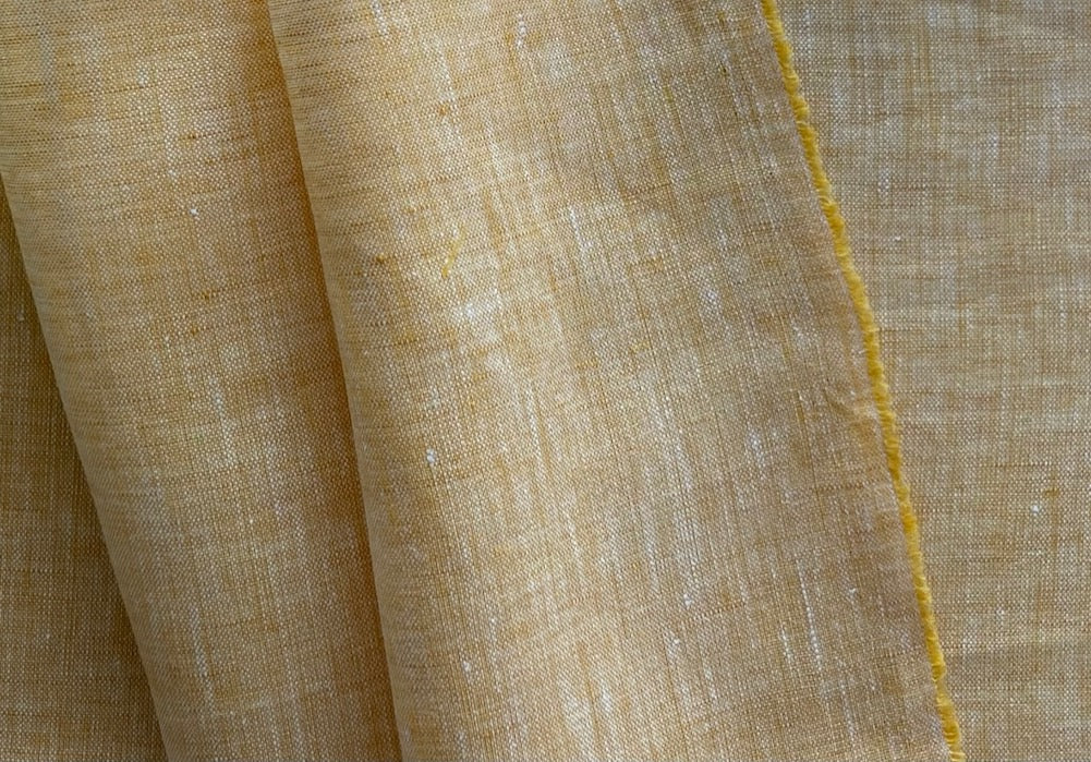 Luxury Couture Warm Butterscotch Creme Linen (Made in Italy)