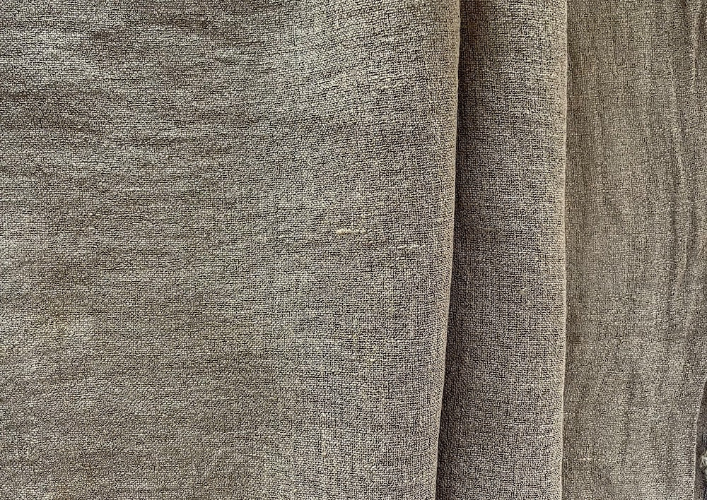 Alberta Ferretti Dark Weathered Clay Linen Gauze (Made in Italy)