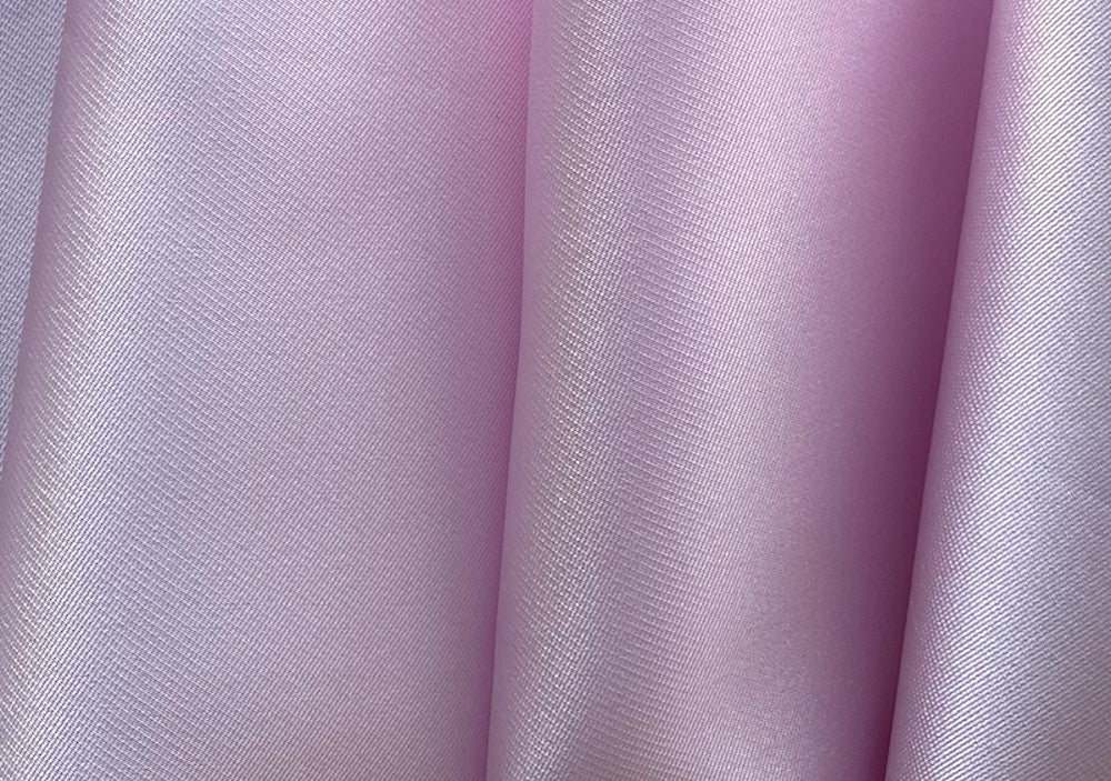 Pale Pink Pearl Crisp Polyester Mikado Twill (Made in Japan)