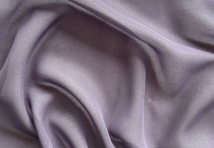 Semi-Sheer Metallic Frosted Heather Polyester Chiffon