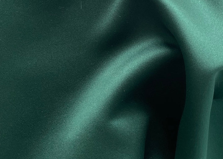 True Hunter Green Délustered Polyester Duchess Satin (Made in Korea)