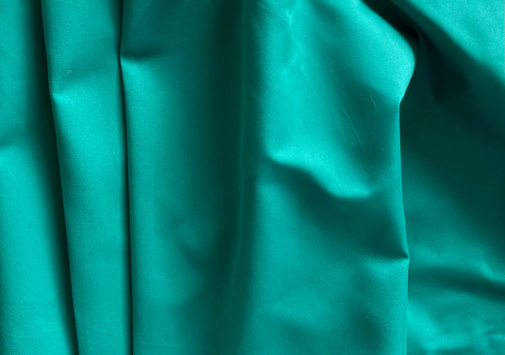 Mid-weight Persian Green Memory-Smart Polyester Taffeta (Made in Japan)