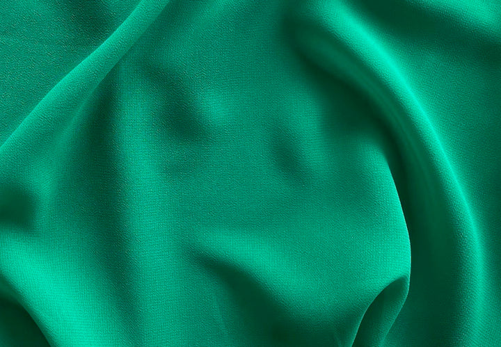 Semi-Sheer Vivid Jungle Green Polyester Chiffon Georgette