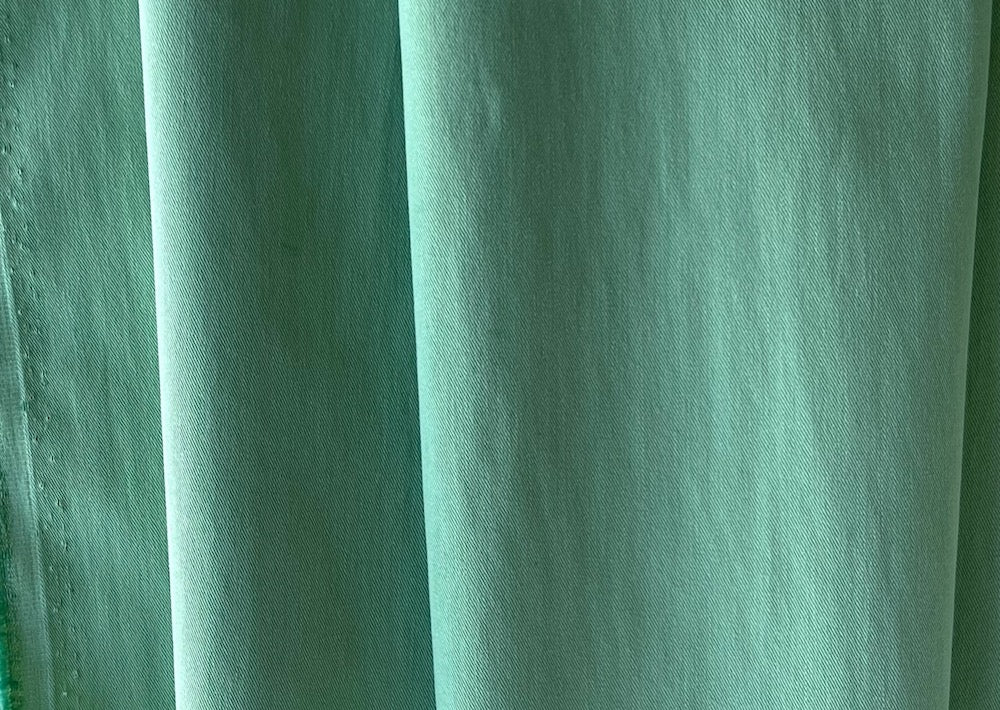 Light to Mid-Weight Sea Glass Green Cotton Blend Twill