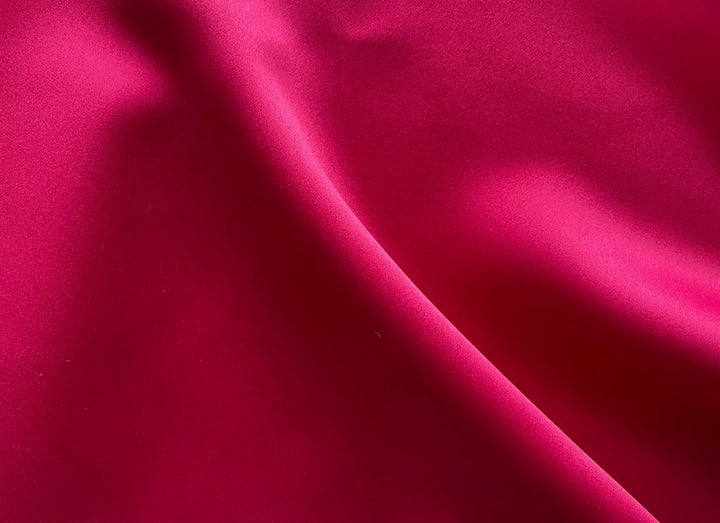 Bright Cerise Délustered Polyester Duchess Satin (Made in Korea)