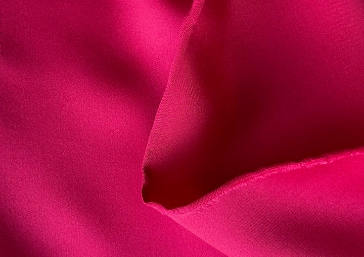 Bright Cerise Délustered Polyester Duchess Satin (Made in Korea)