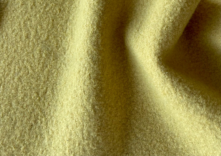Pale Daffodil Yellow Boiled Wool Coating (Made in Germany)