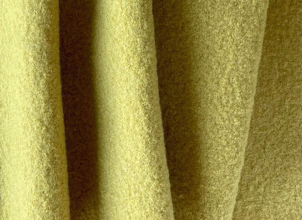 Pale Daffodil Yellow Boiled Wool Coating (Made in Germany)