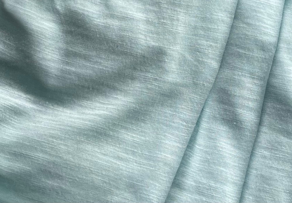 Semi-Sheer Aqua Cotton Jersey Knit (Made in Japan)