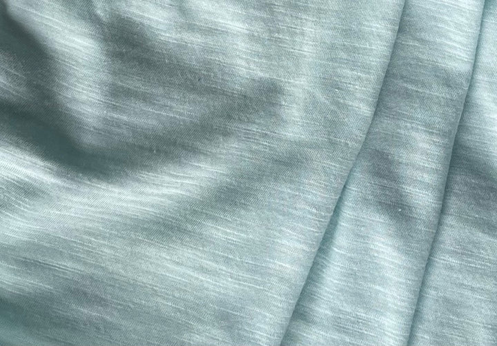 Semi-Sheer Aqua Cotton Jersey Knit (Made in Japan)