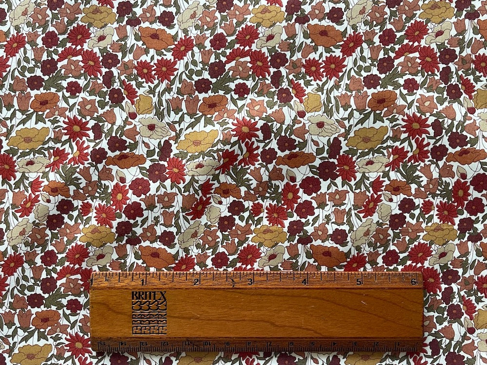 Liberty of London Poppy Forest Rust Cotton Lawn (Made in Italy)