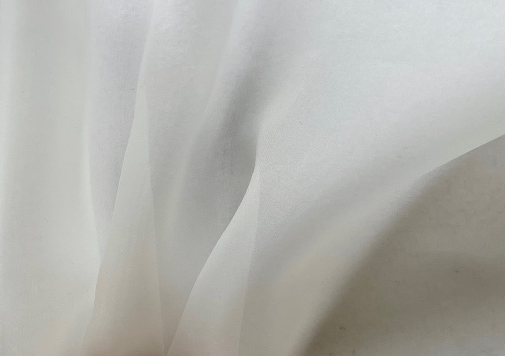 Sheer Subtle Off-White Crisp Polyester Organza