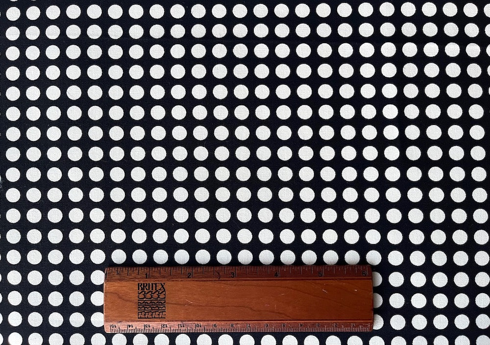 Jam-Packed Black Polka Dots Cotton Canvas (Made in Italy)