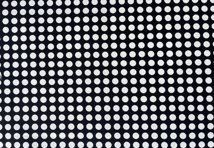Jam-Packed Black Polka Dots Cotton Canvas (Made in Italy)