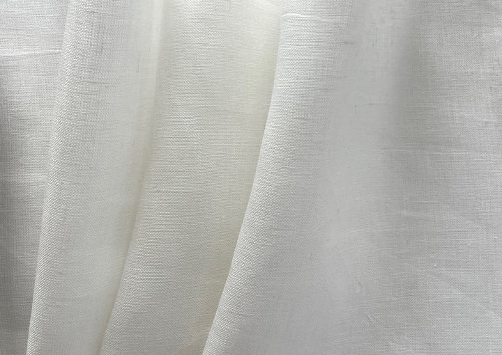 Light to Mid-Weight Powdered Ivory Classic Linen (Made in Poland)