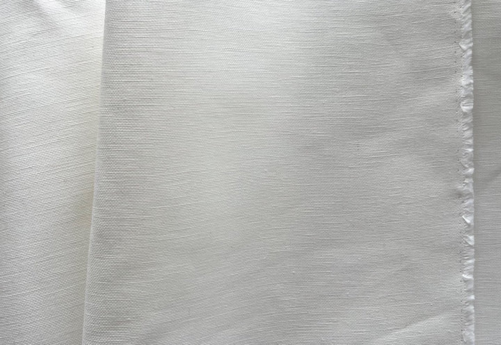 Heavy to Mid-Weight Bright White Linen & Cotton Canvas (Made in Ireland)