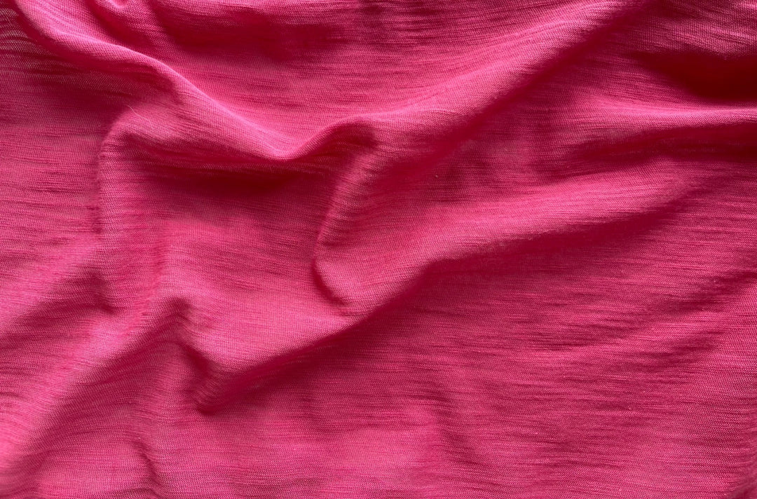 Semi-Sheer Coral Cotton Jersey Knit (Made in Japan)