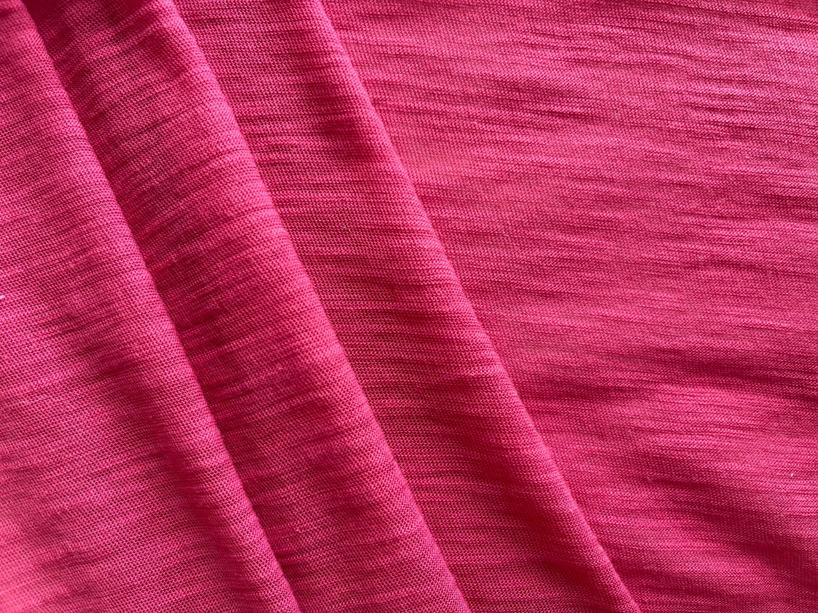 Knit Fabric, Semi-Sheer Coral Cotton Jersey Knit (Made in Japan