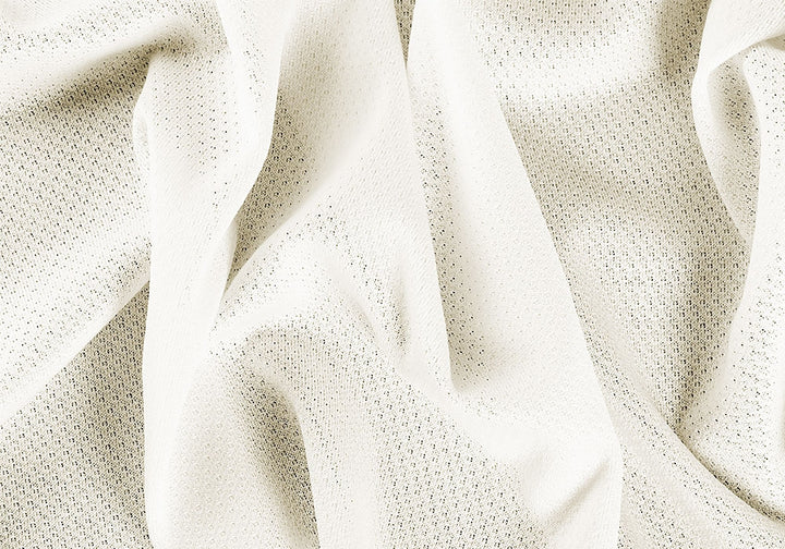 Winter White Textured Jersey Cotton Knit (Made in Italy)