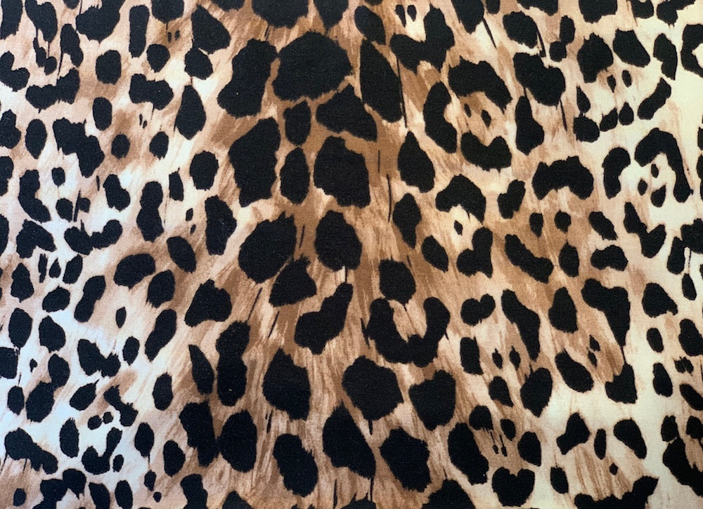 Frisky Leopard Rayon Knit Jersey (Made in Italy)