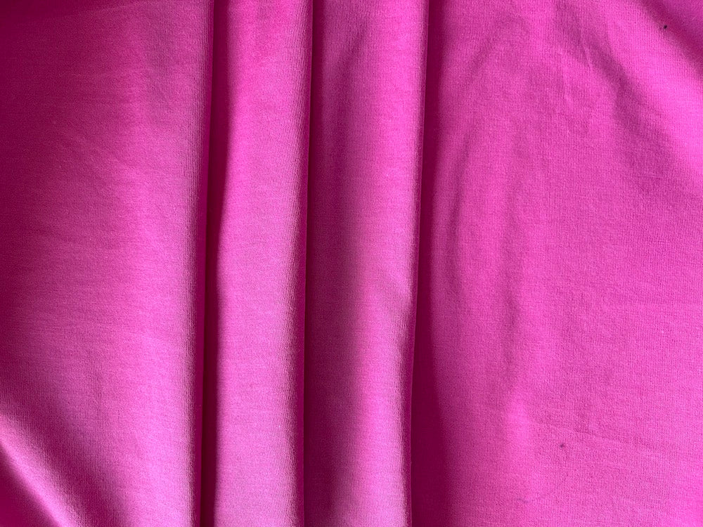 Fiery Fuchsia Cotton Knit (Made in Italy)