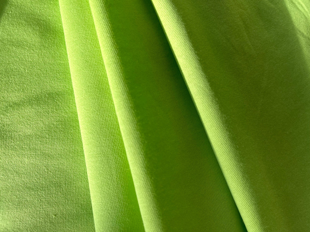Bodacious Lime Green Cotton Knit (Made in Italy)