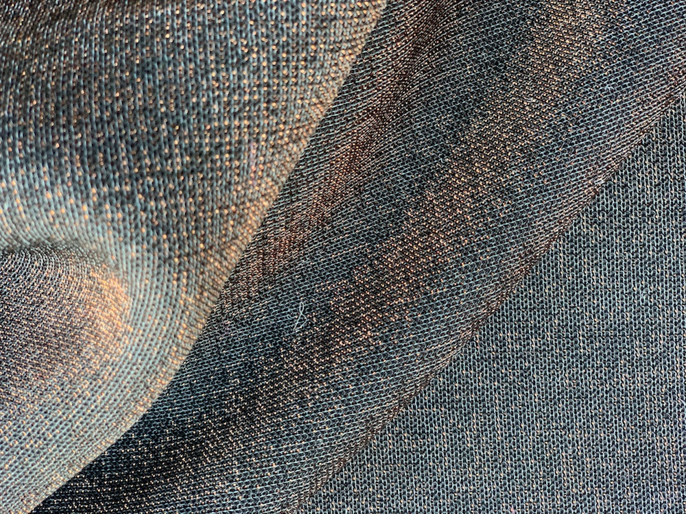MARC JACOBS - RAY Polyester Fabric, Marc Jacobs Metallic Copper Rayon Blend