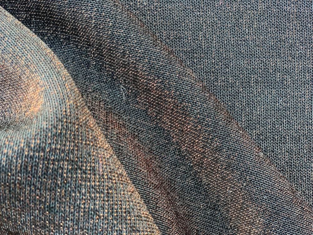 Marc Jacobs Metallic Copper Rayon Blend Scuba Knit
