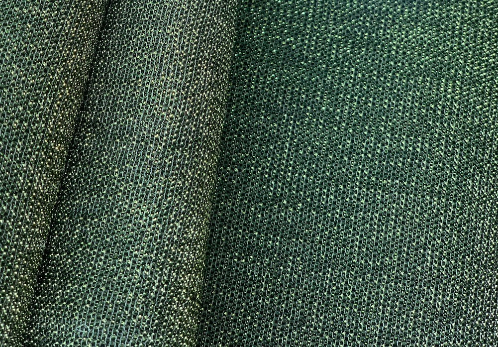 Marc Jacobs Metallic Shaded Moss Green Rayon Blend Scuba Knit