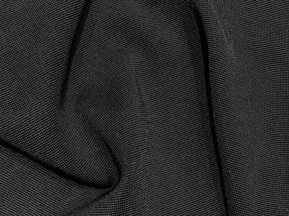 Knit Fabric, Slinky Jet Black Viscose Double-Knit (Made in Italy
