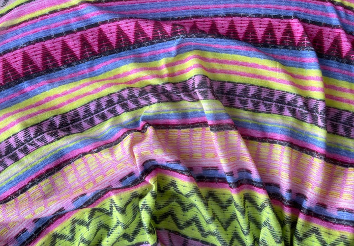 Milly Ocean Vacation Striped Viscose Knit (Made in Italy)