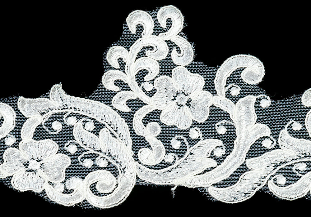 3 1/2" Ivory Alençon Edging Lace