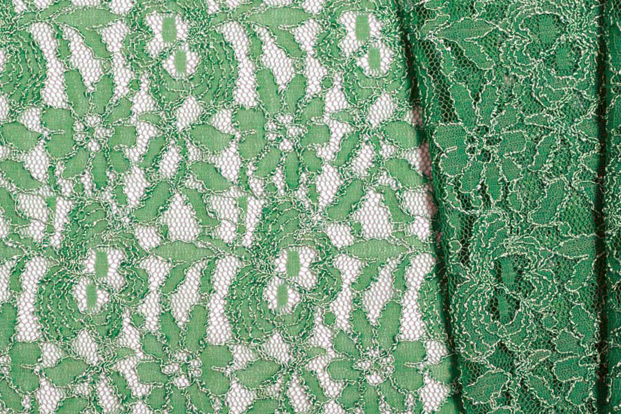 Floral Wintergreen Stretch Lace